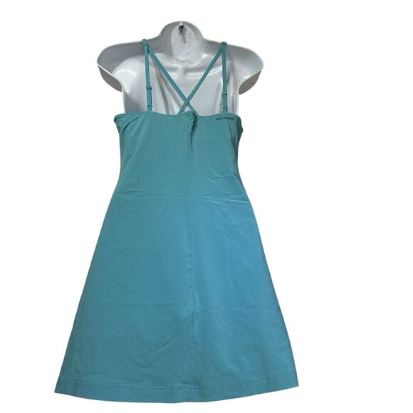 Columbia Blue Stretch Pleasant Creek Built In Bra & Shorts SPF 50 Tennis Dress - Picture 4 of 11